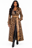 Leopard Print Trench Coat