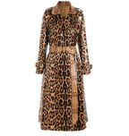 Leopard Print Trench Coat