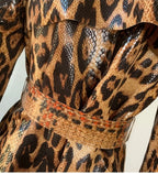 Leopard Print Trench Coat