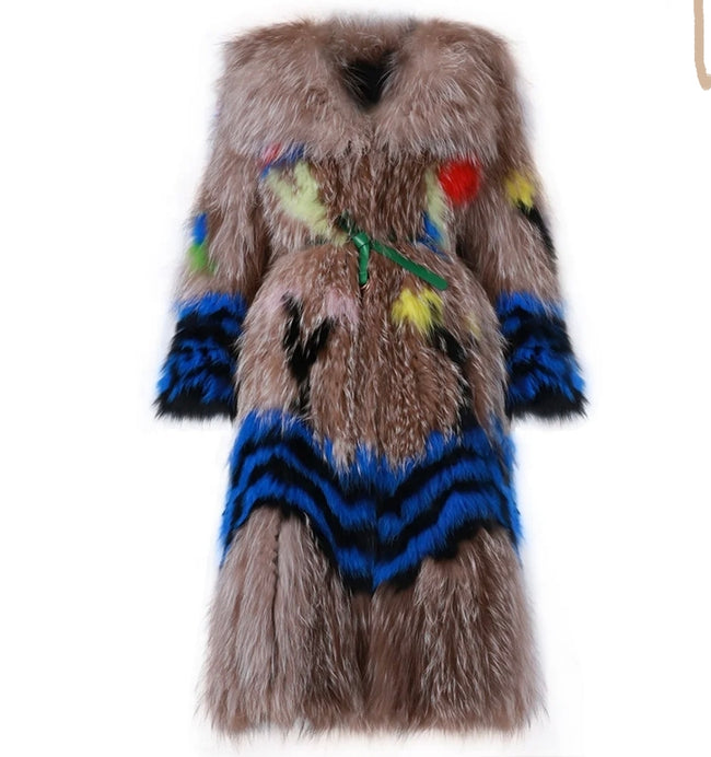 Multicolor Fur Statement Coat Main Image